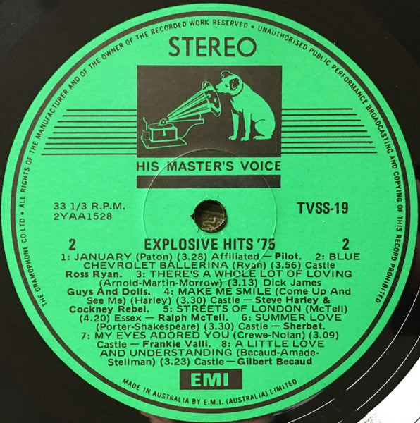 Various – Explosive Hits '75 LP vinyl record, image 4 of 4