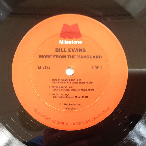 Bill Evans – More From The Vanguard LP vinyl record, image 3 of 4
