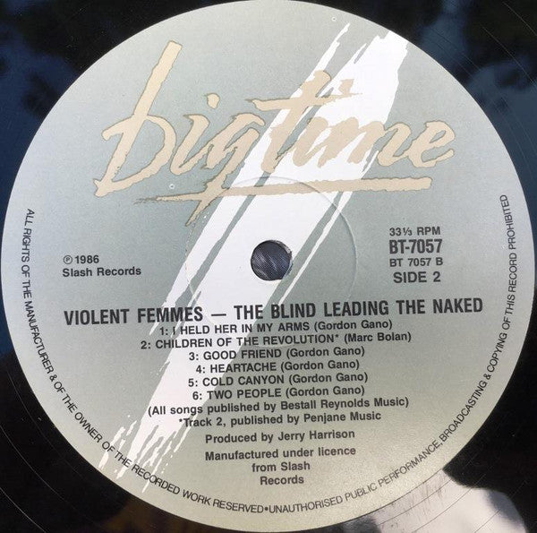 Violent Femmes – The Blind Leading The Naked LP vinyl record, image 6 of 6