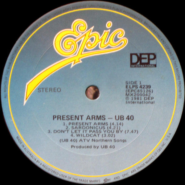 UB40 – Present Arms LP vinyl record, image 6 of 9