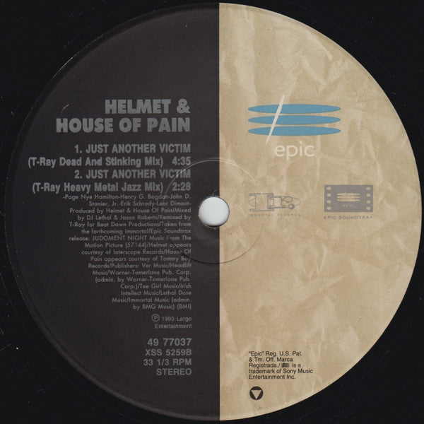 Helmet, House Of Pain – Just Another Victim 12" vinyl record, image 4 of 4
