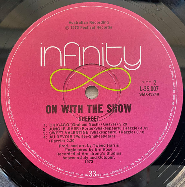 Sherbet – On With The Show LP vinyl record, image 4 of 10