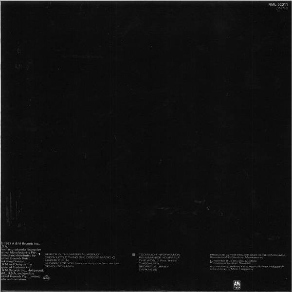 The Police – Ghost In The Machine LP vinyl record, image 2 of 4