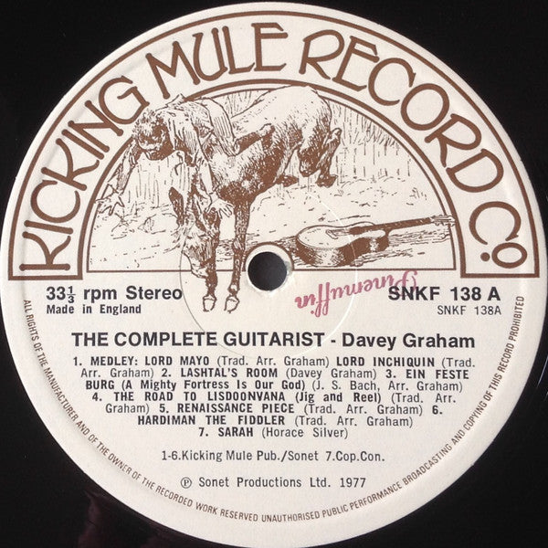 Davy Graham – The Complete Guitarist LP vinyl record, image 3 of 9