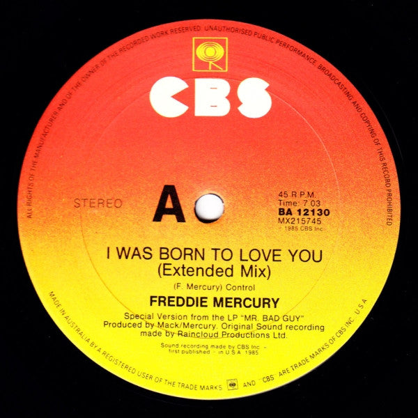 Freddie Mercury – I Was Born To Love You LP vinyl record, image 3 of 4