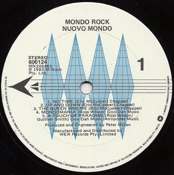 Mondo Rock – Nuovo Mondo LP vinyl record, image 3 of 6