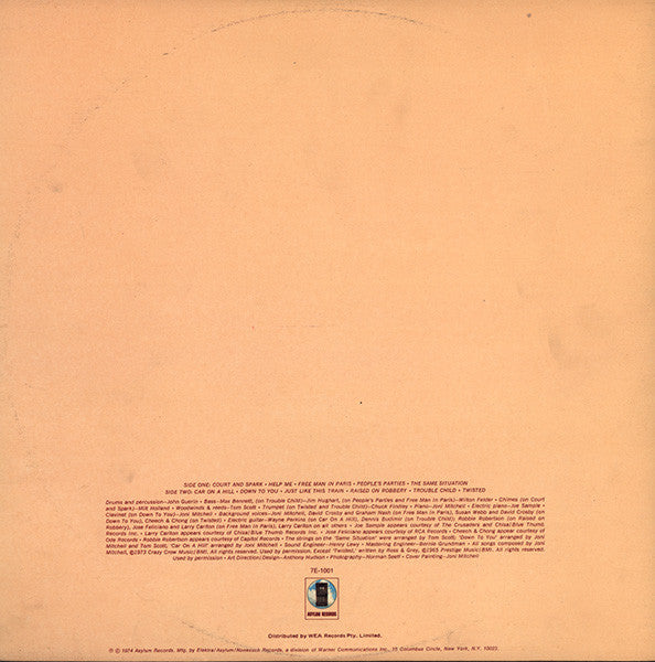 Joni Mitchell – Court And Spark LP vinyl record, image 4 of 6