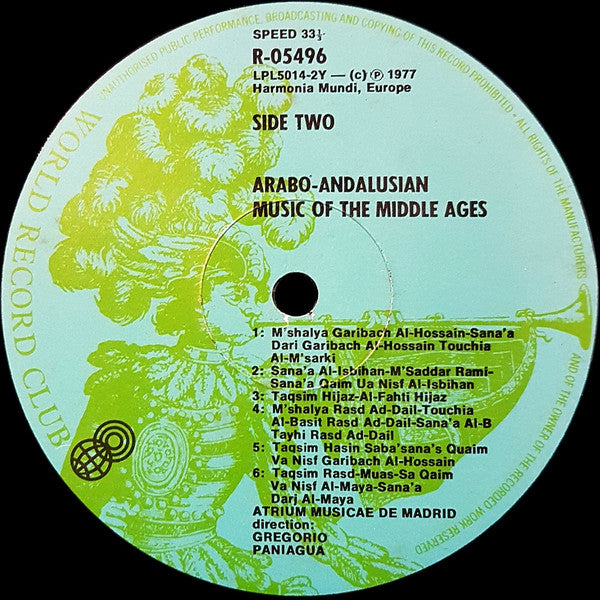 Atrium Musicae De Madrid, Gregorio Paniagua – Musique Arabo-Andalouse LP vinyl record, image 4 of 4