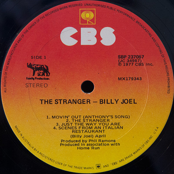 Billy Joel – The Stranger LP vinyl record, image 3 of 6