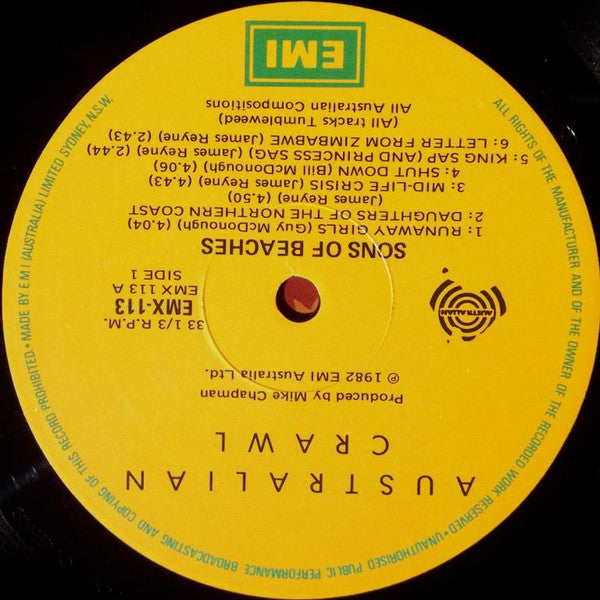 Australian Crawl – Sons Of Beaches LP vinyl record, image 3 of 6