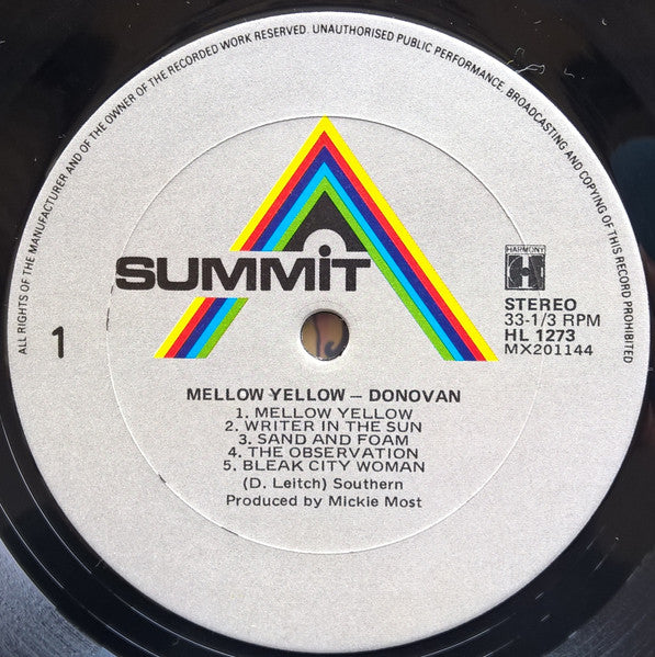 Donovan – Mellow Yellow LP vinyl record, image 3 of 4