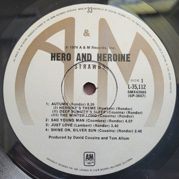 Strawbs – Hero And Heroine LP vinyl record, image 3 of 4