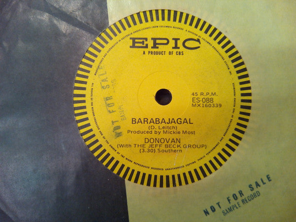 Donovan, Jeff Beck Group – Barabajagal 7" vinyl record, image 1 of 2