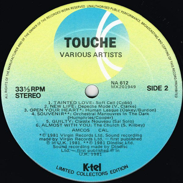 Various – Touché LP vinyl record, image 4 of 4