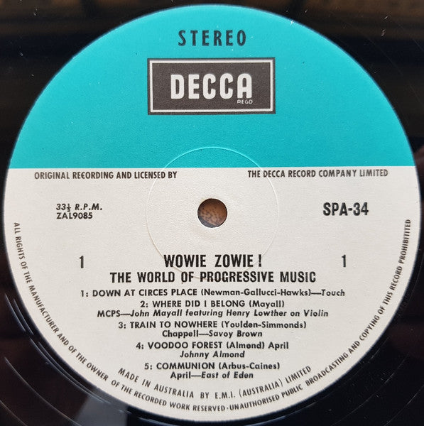 Various – The World Of Progressive Music: Wowie Zowie! LP vinyl record, image 3 of 6