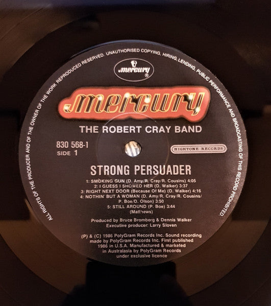 Robert Cray – Strong Persuader LP vinyl record, image 3 of 4