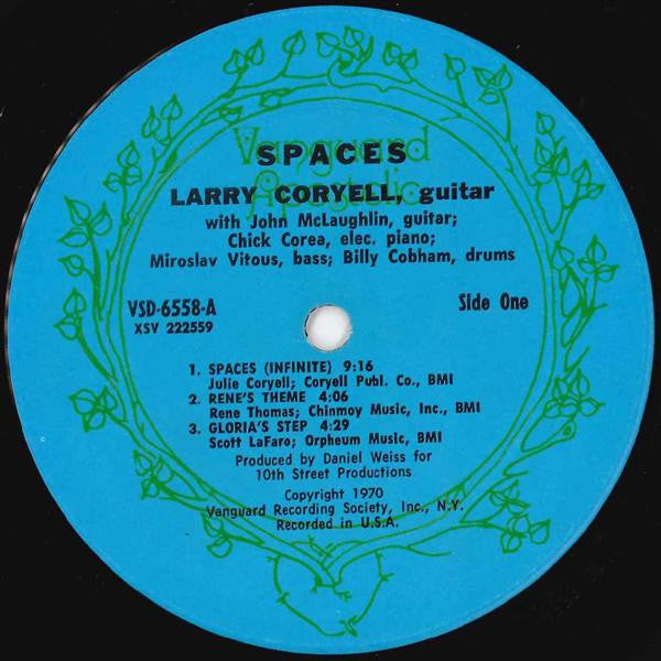 Larry Coryell – Spaces LP vinyl record, image 3 of 4