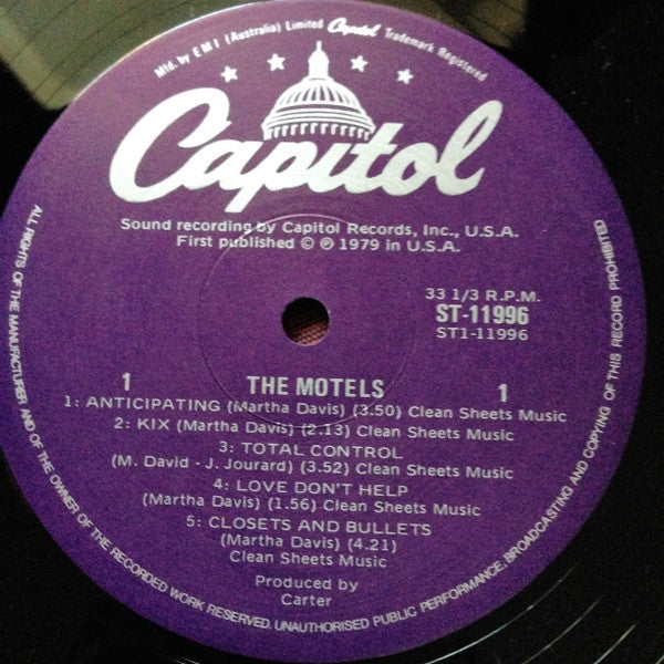 The Motels – Motels LP vinyl record, image 5 of 6