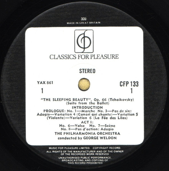 Pyotr Ilyich Tchaikovsky, Philharmonia Orchestra, George Weldon – The Sleeping Beauty Ballet Suite LP vinyl record, image 3 of 4