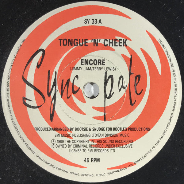 Tongue N Cheek – Encore 7" vinyl record, image 3 of 6