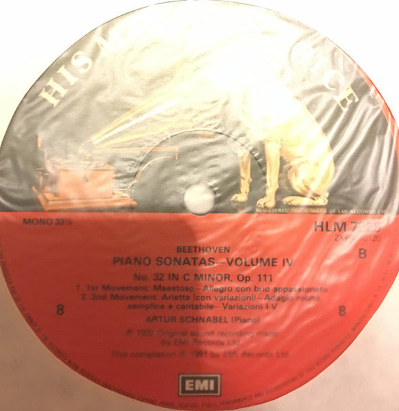 Artur Schnabel, Ludwig van Beethoven – The Beethoven Piano Sonatas Volume 4: Sonatas Nos. 23 & 25-32 (4xLP) LP vinyl record, image 10 of 10