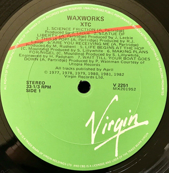 XTC – Waxworks - Some Singles 1977-1982 LP vinyl record, image 3 of 4