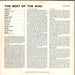 The Who – The Best Of The Who LP vinyl record, image 2 of 4