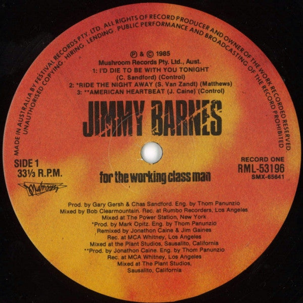 Jimmy Barnes – For The Working Class Man (2xLP) LP vinyl record, image 3 of 6