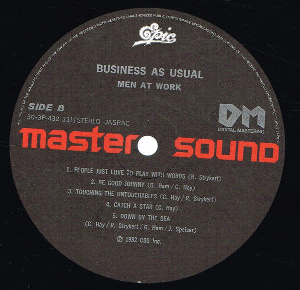 Men At Work – Business As Usual LP vinyl record, image 5 of 10