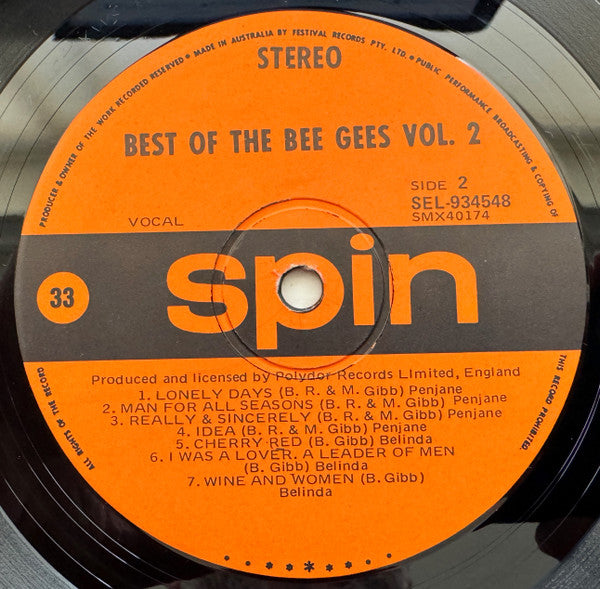 Bee Gees – Best Of The Bee Gees Vol. 2 LP vinyl record, image 4 of 4