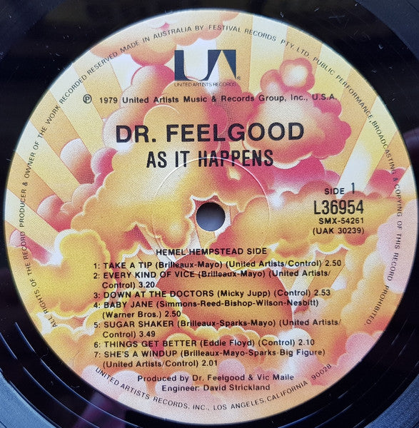 Dr. Feelgood – As It Happens LP vinyl record, image 3 of 6