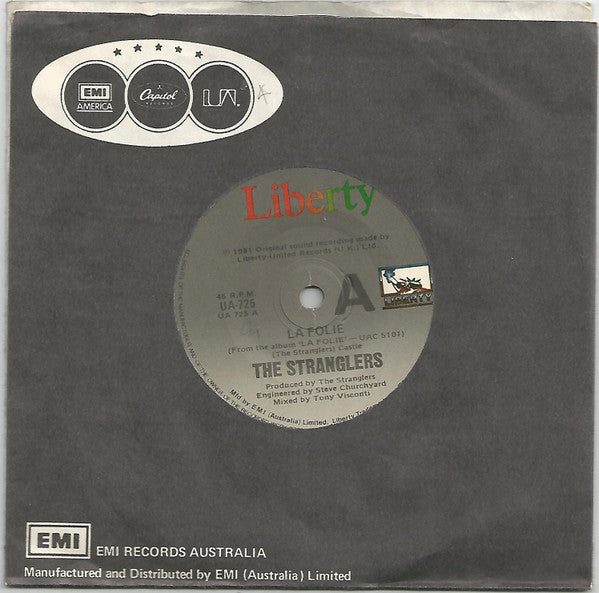The Stranglers – La Folie 7" vinyl record, image 3 of 3