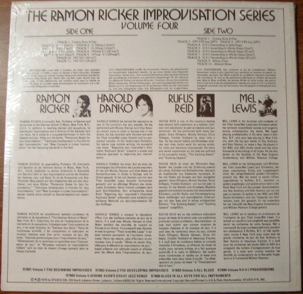Ramon Ricker – The Ramon Ricker Improvisation Series Volume 4 – II-V-I Progressions LP vinyl record, image 2 of 2