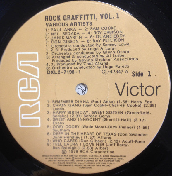 Various – Rock Graffiti 32 Oldies Volume One (2xLP) LP vinyl record, image 5 of 8