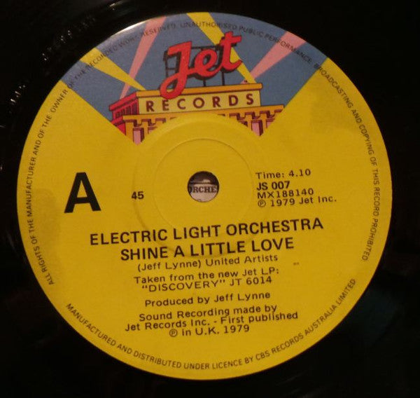 Electric Light Orchestra – Shine A Little Love 7" vinyl record, image 3 of 4