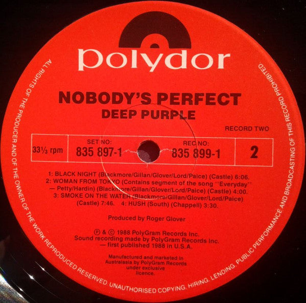 Deep Purple – Nobody's Perfect (2xLP) LP vinyl record, image 7 of 7