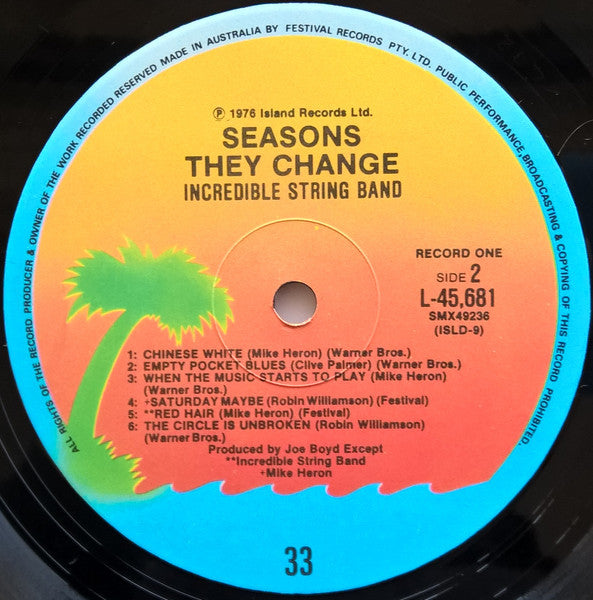 The Incredible String Band – Seasons They Change (2xLP) LP vinyl record, image 5 of 7