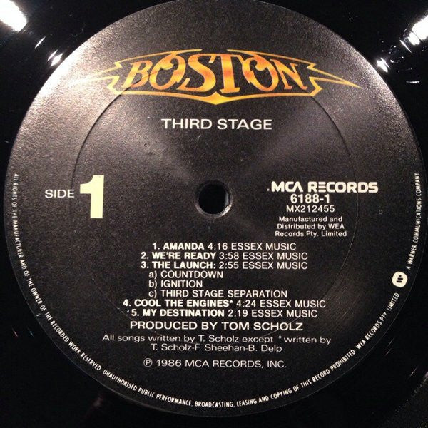 Boston – Third Stage LP vinyl record, image 7 of 8
