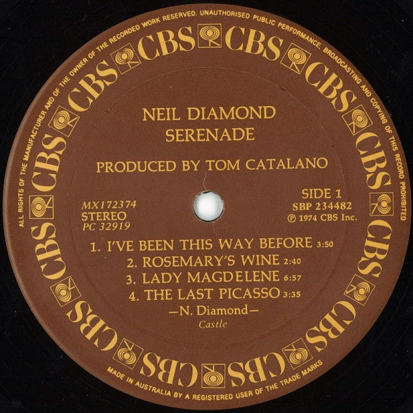 Neil Diamond – Serenade LP vinyl record, image 3 of 6