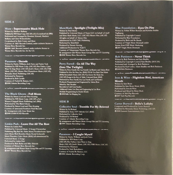 Various – Twilight (Original Motion Picture Soundtrack) LP vinyl record, image 6 of 10