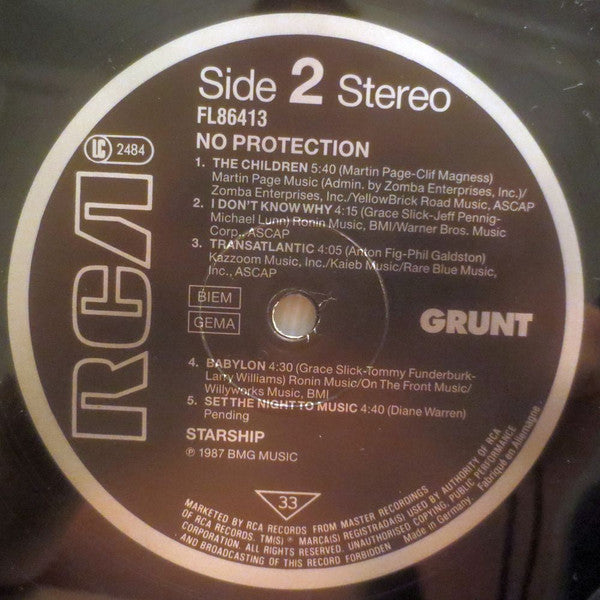 Starship – No Protection LP vinyl record, image 4 of 7