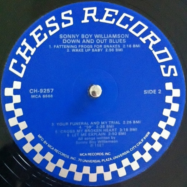 Sonny Boy Williamson – Down And Out Blues LP vinyl record, image 4 of 4