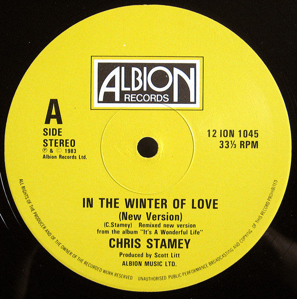 Chris Stamey – Winter Of Love 12" vinyl record, image 3 of 4