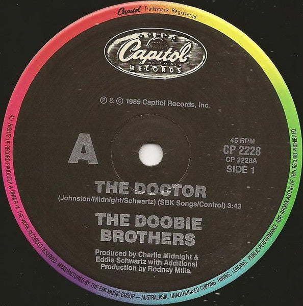 The Doobie Brothers – The Doctor 7" vinyl record, image 3 of 4