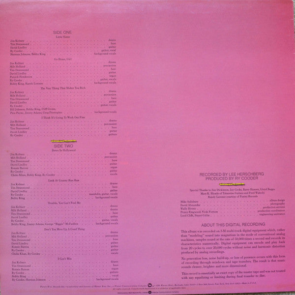 Ry Cooder – Bop Till You Drop LP vinyl record, image 3 of 5