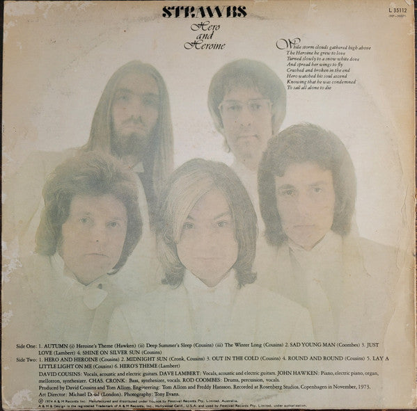 Strawbs – Hero And Heroine LP vinyl record, image 2 of 4