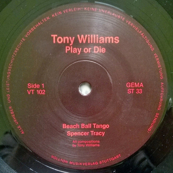 Anthony Williams – Play Or Die LP vinyl record, image 3 of 4