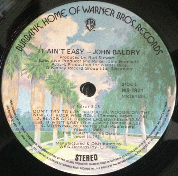 Long John Baldry – It Ain't Easy LP vinyl record, image 3 of 4