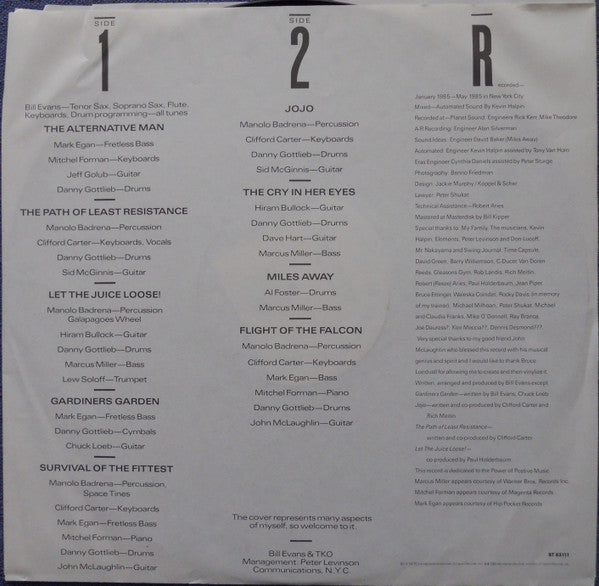 Bill Evans – The Alternative Man LP vinyl record, image 6 of 6