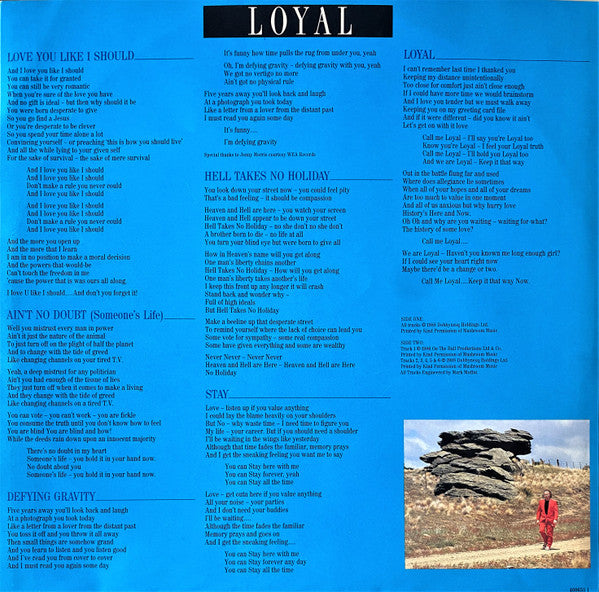 Dave Dobbyn – Loyal LP vinyl record, image 4 of 8